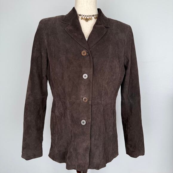 Liz Claiborne boho leather 90s jacket - Picture 2 of 6